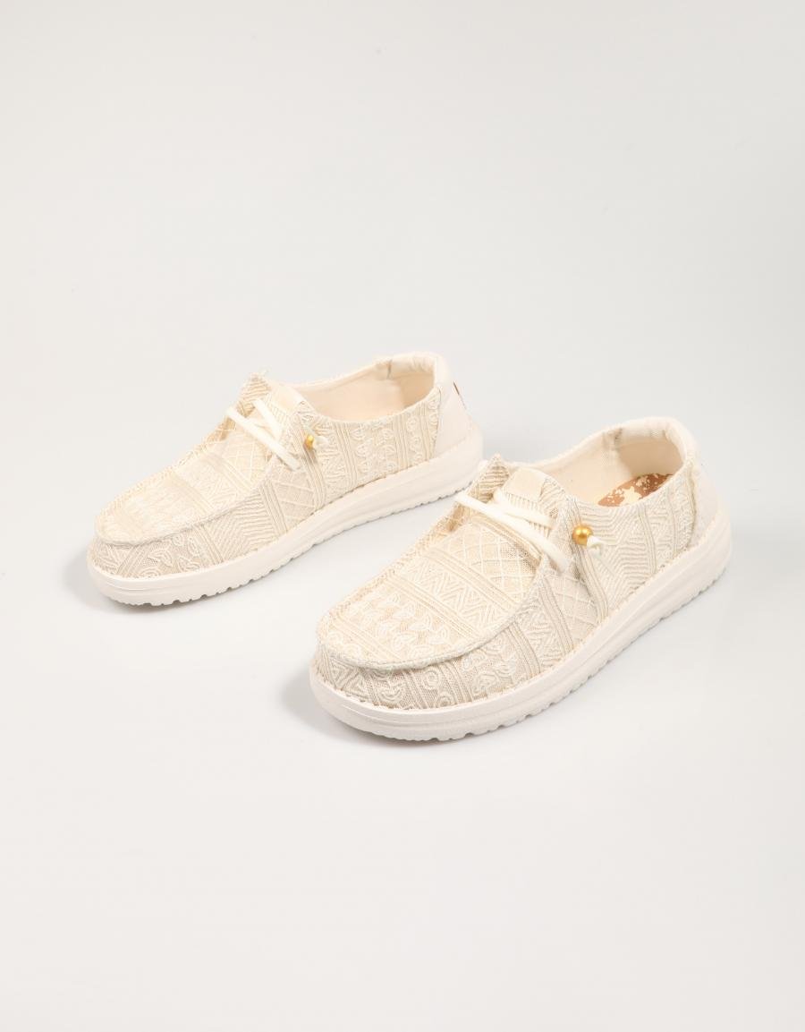 Zapatos Sport Dude Wendy Alcrochet Lace en Color Beige