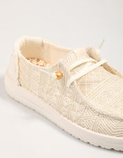 Zapatos Sport Dude Wendy Alcrochet Lace en Color Beige
