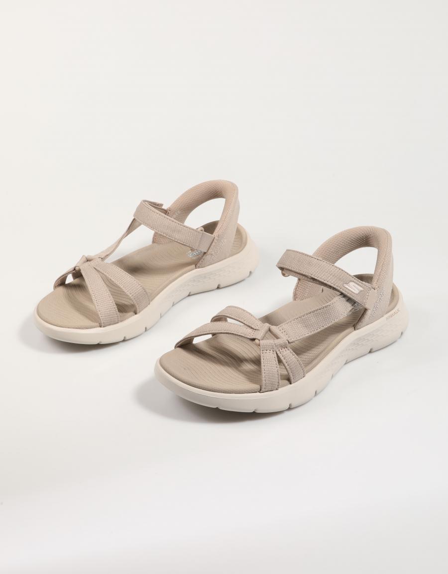 SANDALIAS SKECHERS 141481 en color Taupe