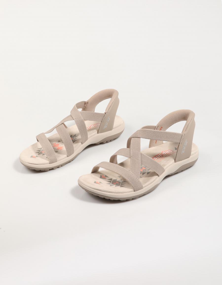 SANDALIAS SKECHERS 163460 en color Taupe
