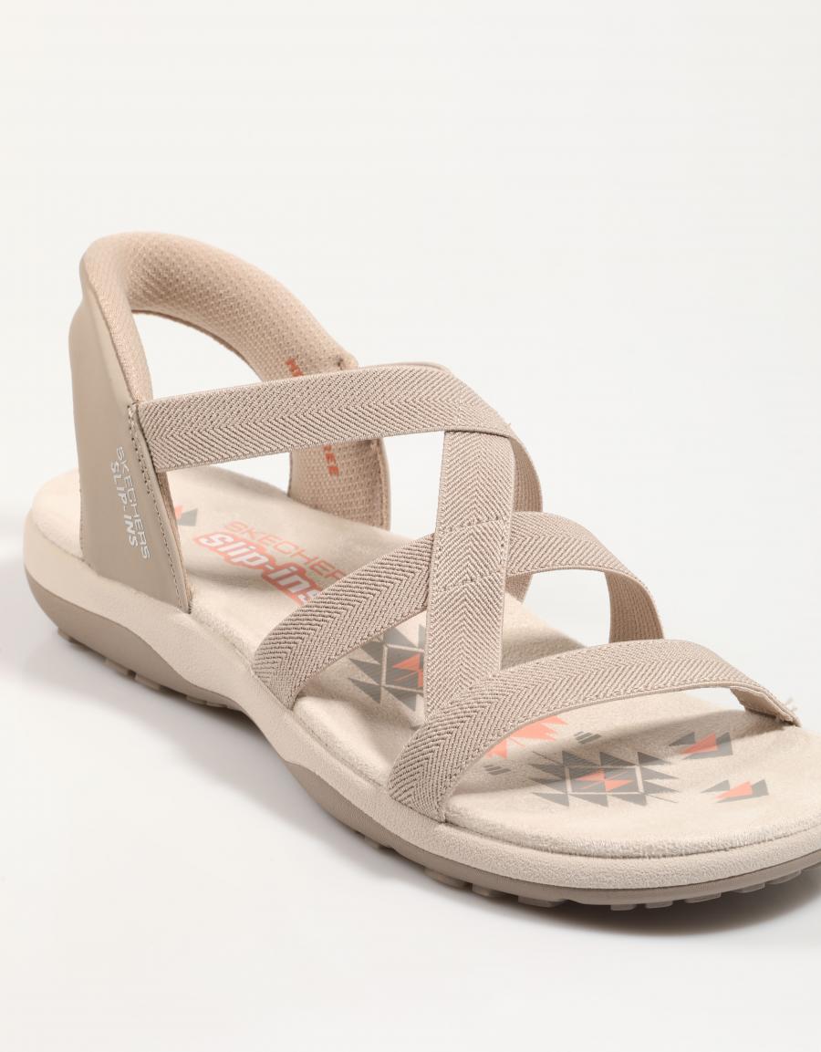 SANDALIAS SKECHERS 163460 en color Taupe