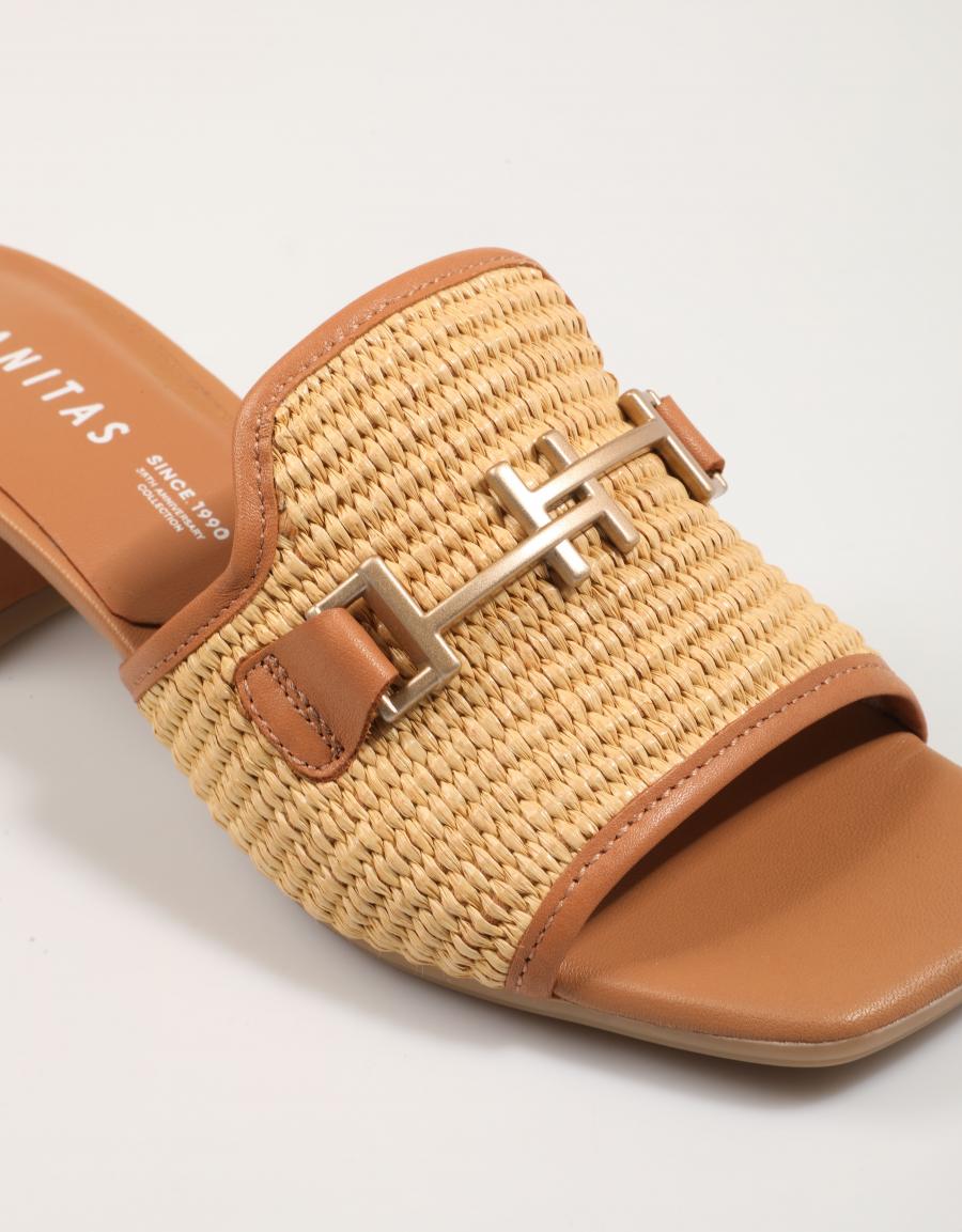 Sandales hispanites rhv254071 en couleur en cuir