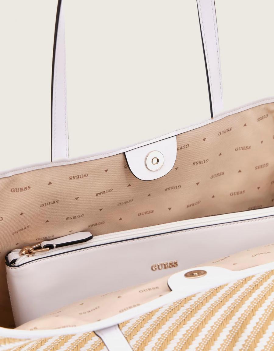 Bag GUESS Bags Vikky II Large 2 in 1 tote in beige Color