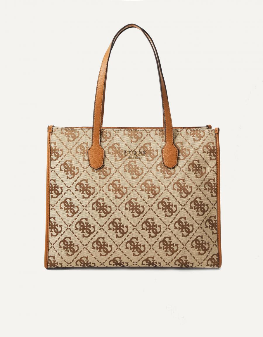 Bolso Guess Sacs Silvana Girlfriend Tote en Color Beige