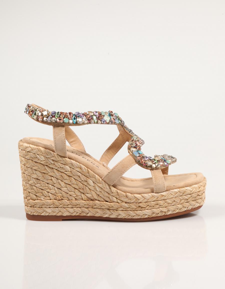 Sandalias 1276 na cor bege cor