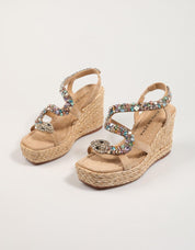 Sandalias 1276 na cor bege cor