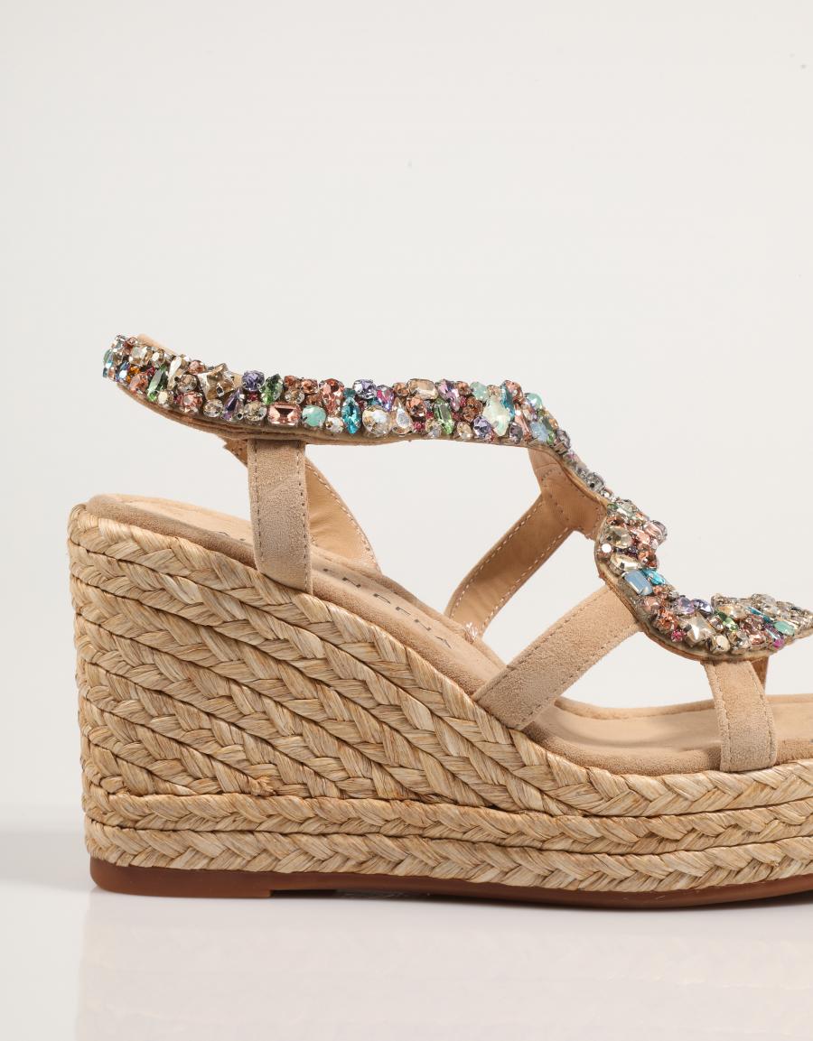 Sandalias 1276 na cor bege cor
