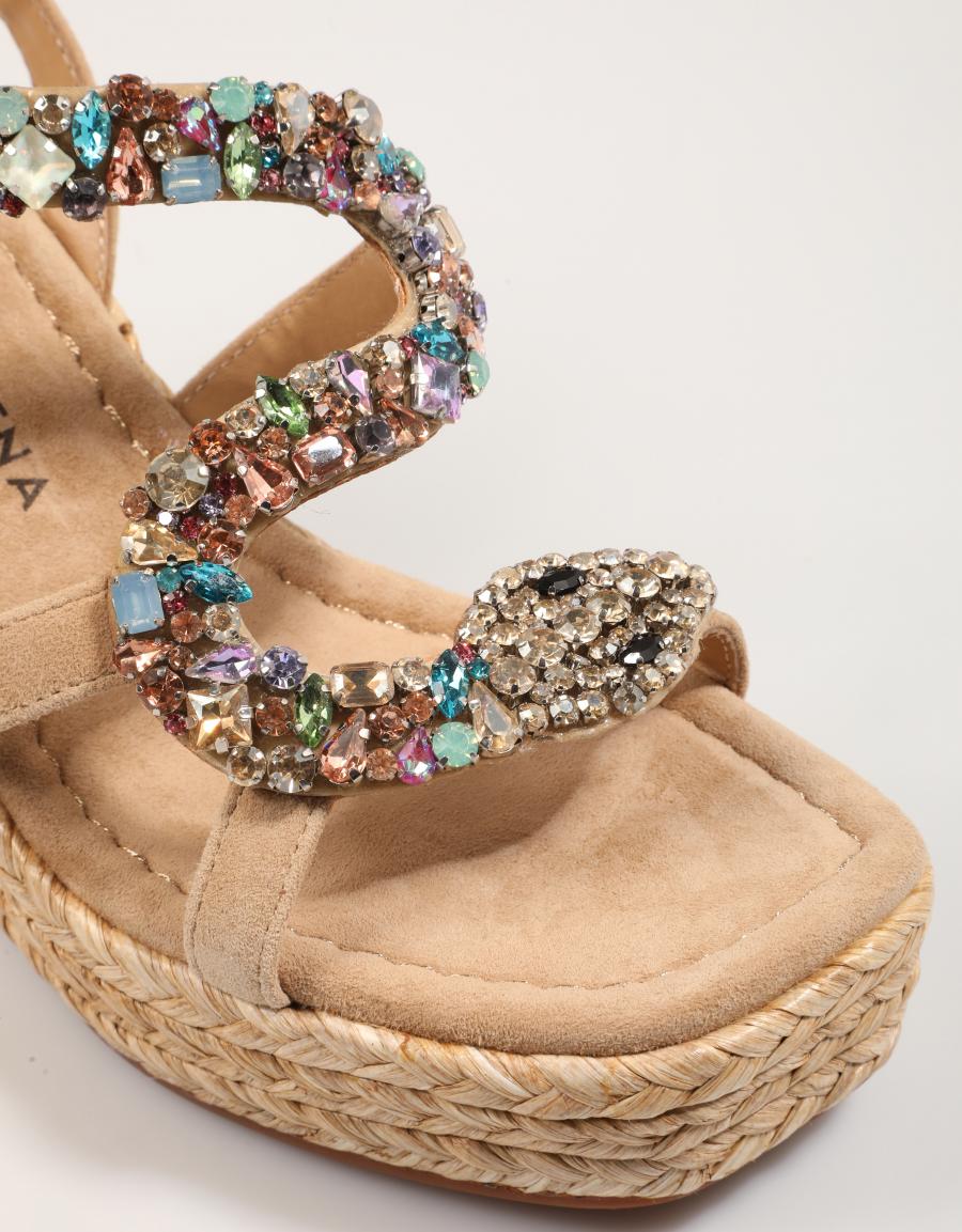 Sandalias 1276 na cor bege cor