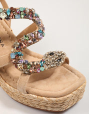 Sandalias 1276 na cor bege cor