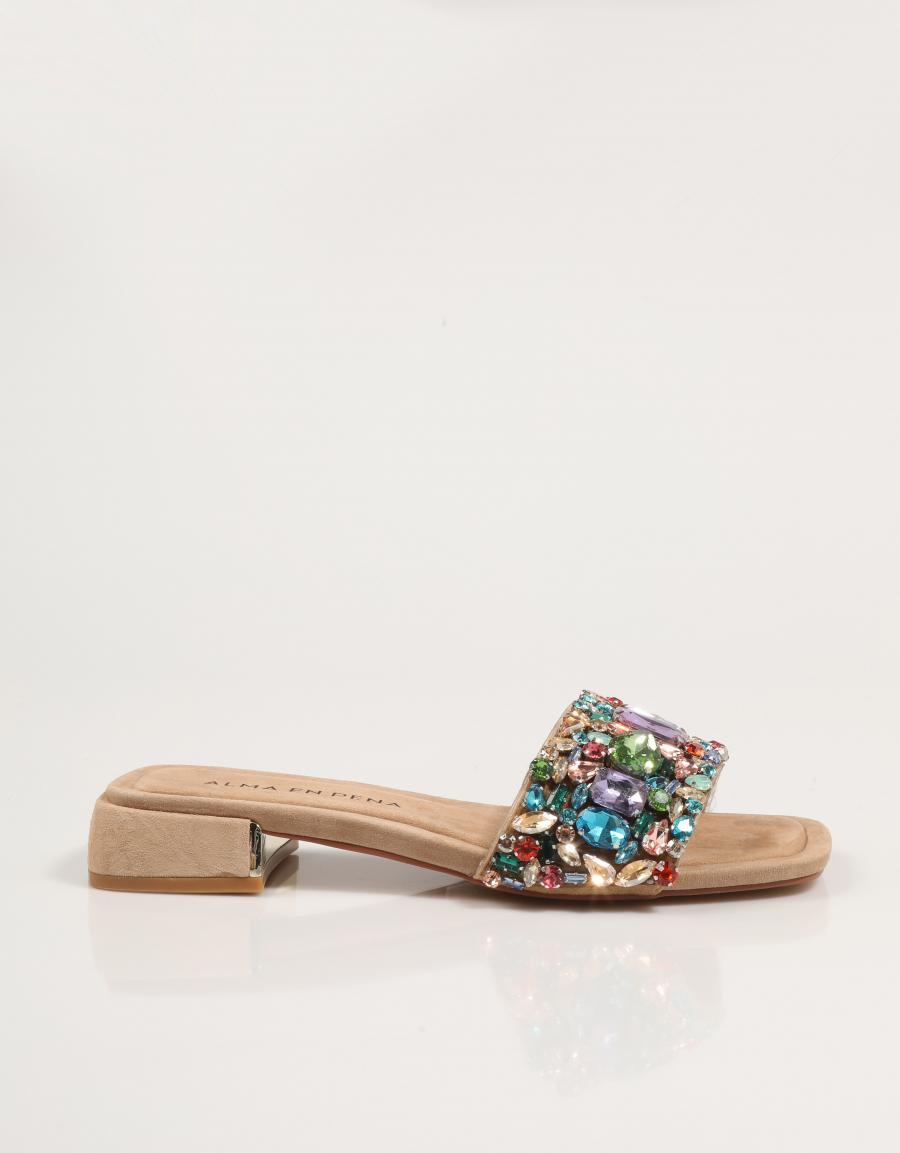 Sandalias 1943 na cor bege cor