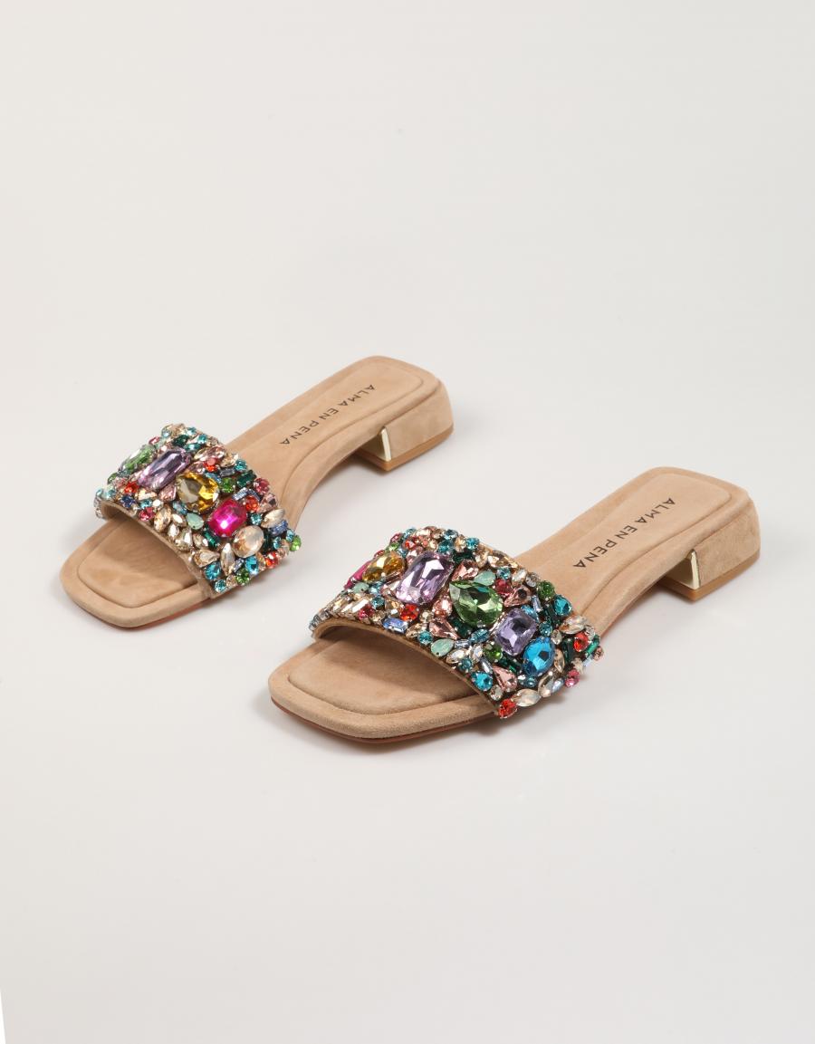 Sandalias 1943 na cor bege cor