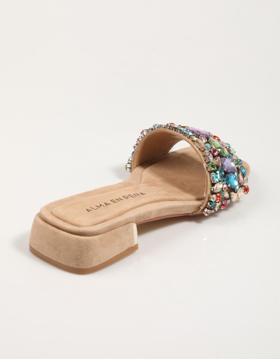 Sandalias 1943 na cor bege cor