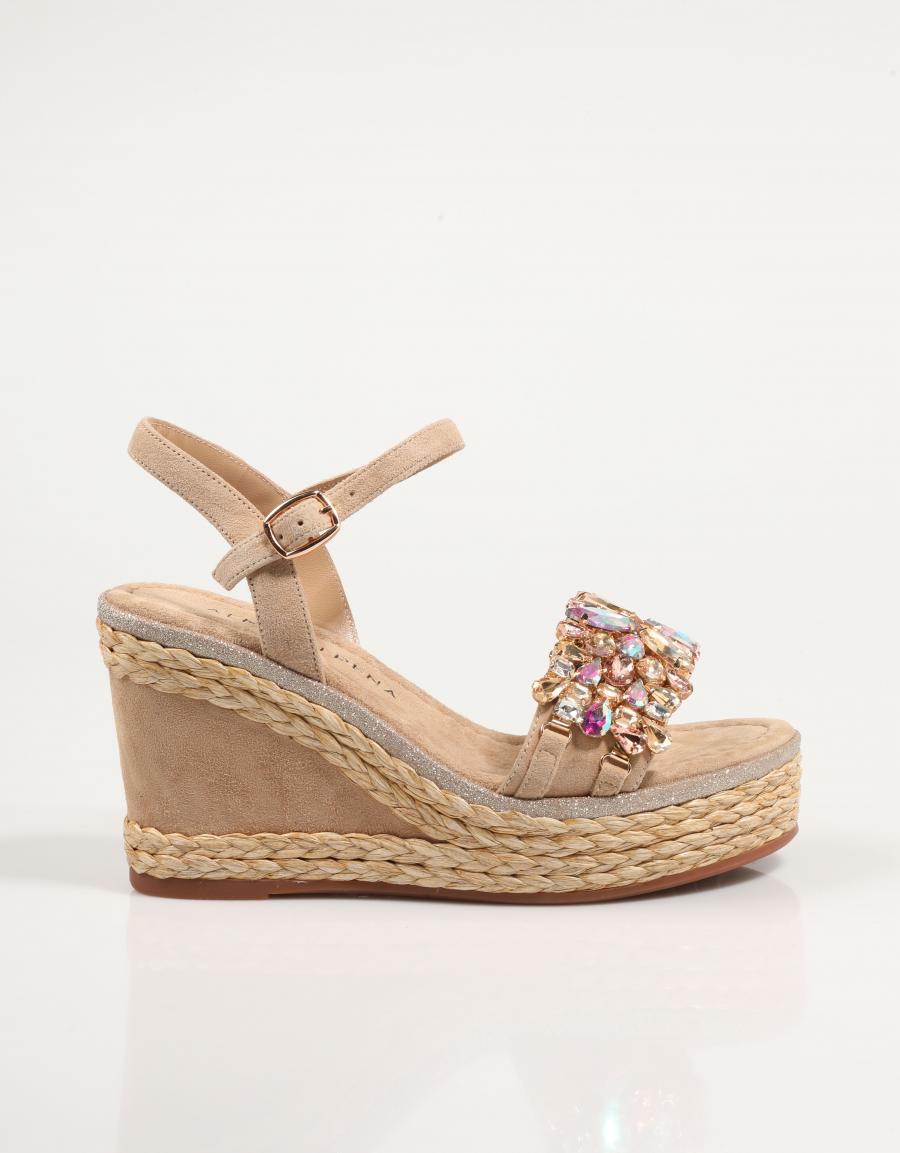 Sandalias 51291 na cor bege
