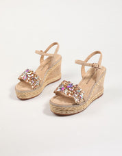 Sandalias 51291 na cor bege