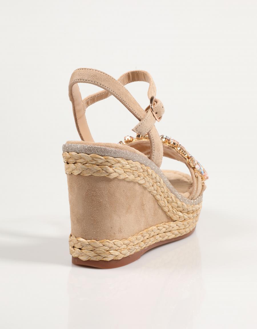 Sandalias 51291 na cor bege