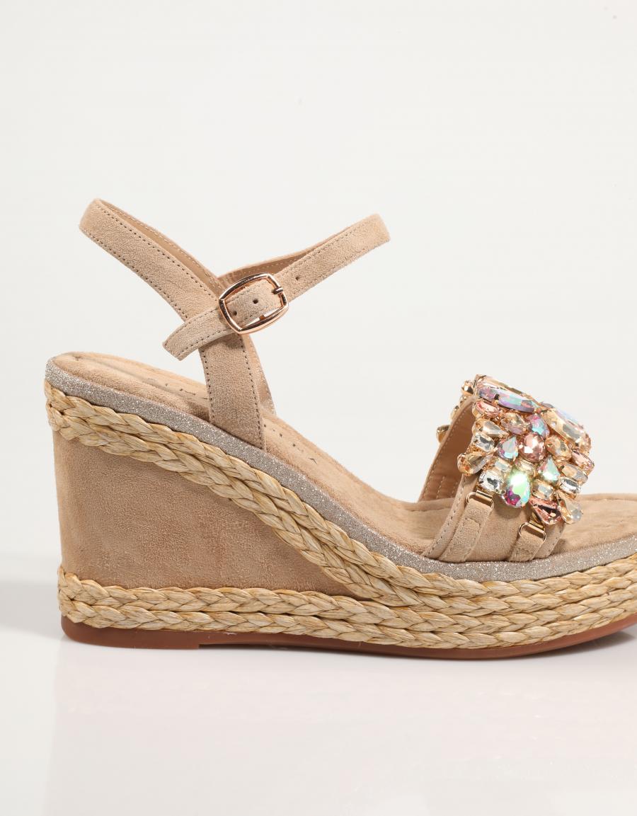 Sandalias 51291 na cor bege