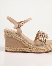 Sandalias 51291 na cor bege