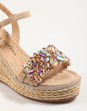 Sandalias 51291 na cor bege