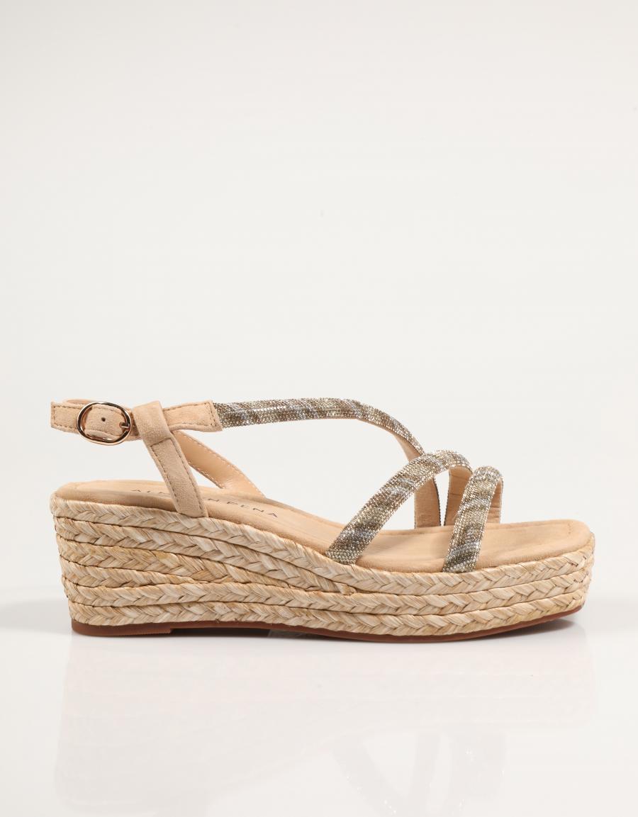 Sandalias 51455 na cor bege