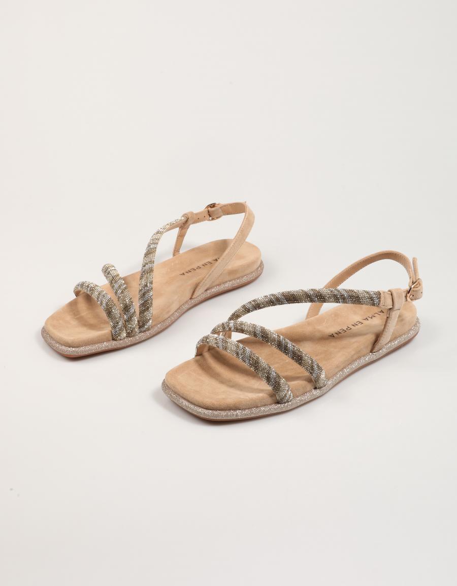 SANDALIAS ALMA EN PENA 51606 en color Beige