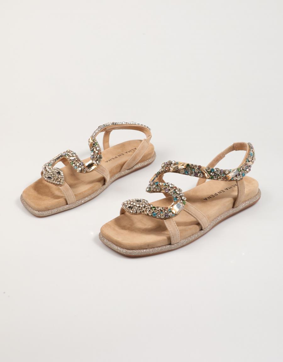 Sandalien 1605 in beige Farbe