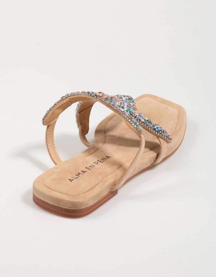 Sandalias 1973 em cor bege