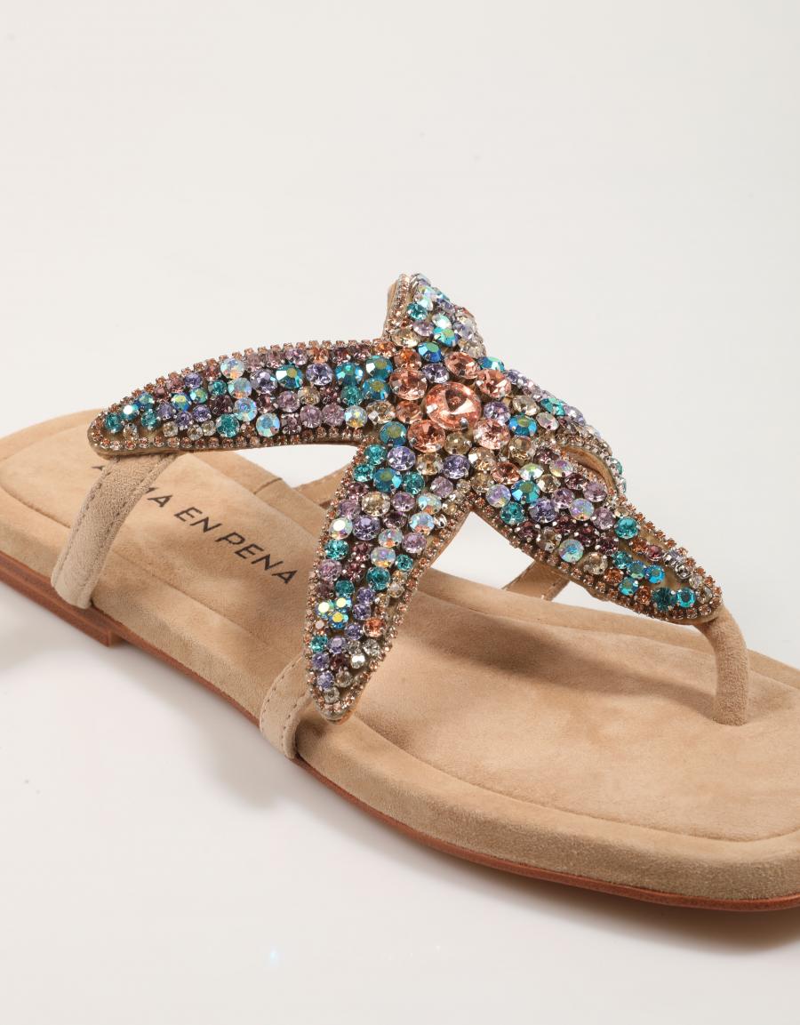 Sandalias 1973 em cor bege