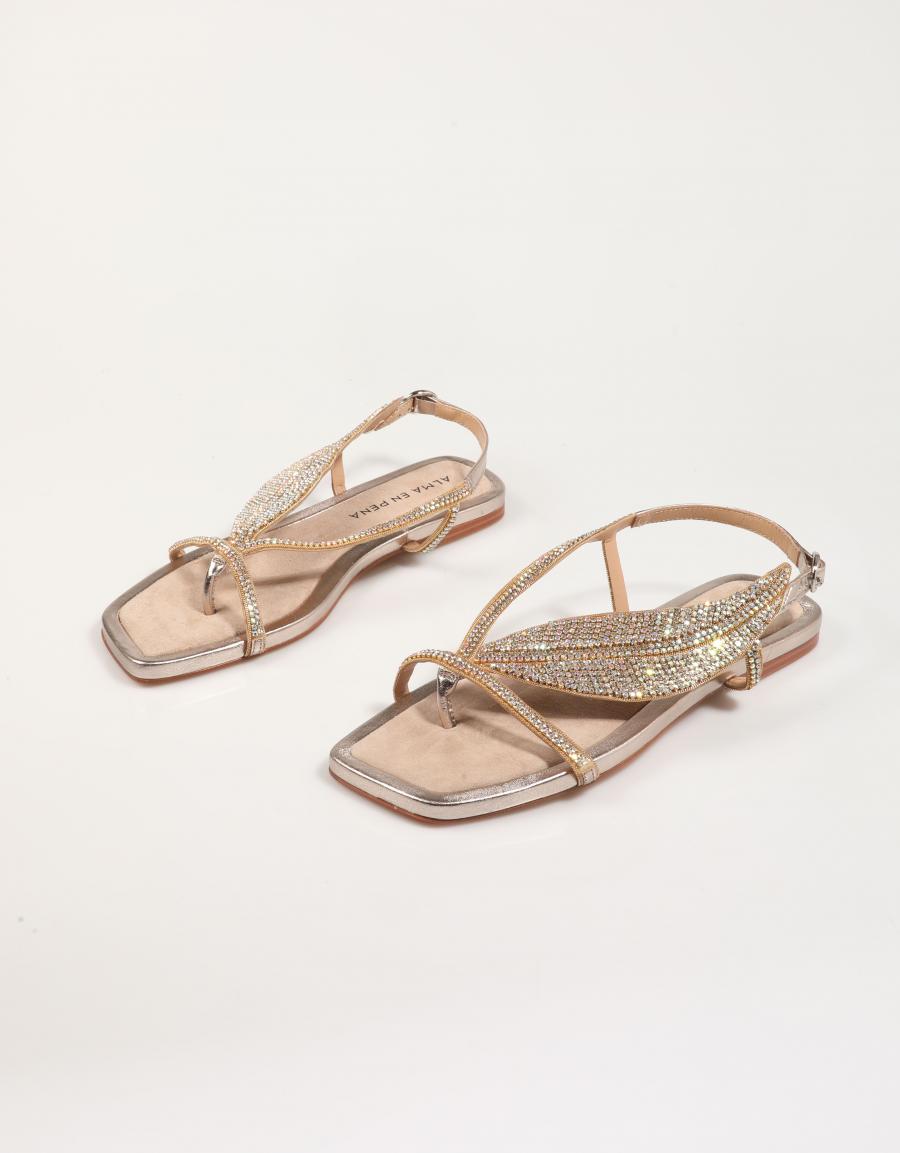 Sandalias 1926 na cor bege cor