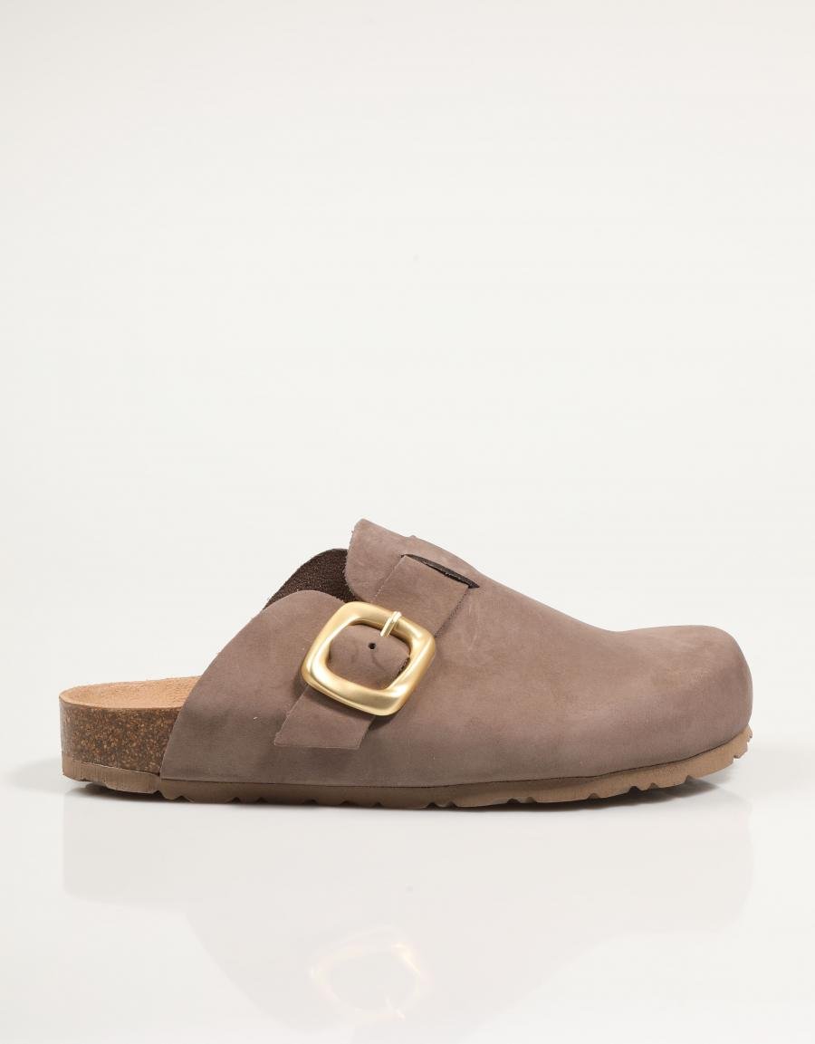Sandálias Yokono Zueco 650 na cor taupe