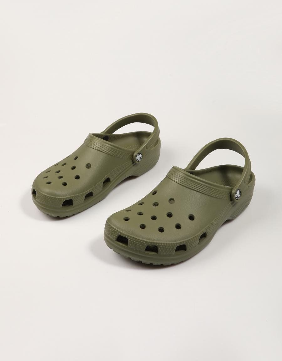 CROCS CLOGS CLÁSCULOS NA COR KAKI