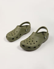 CROCS CLOGS CLÁSCULOS NA COR KAKI