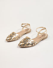Sandalen Porronet 7091 in Platinfarbe