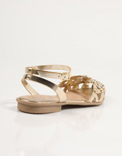 Sandalen Porronet 7091 in Platinfarbe