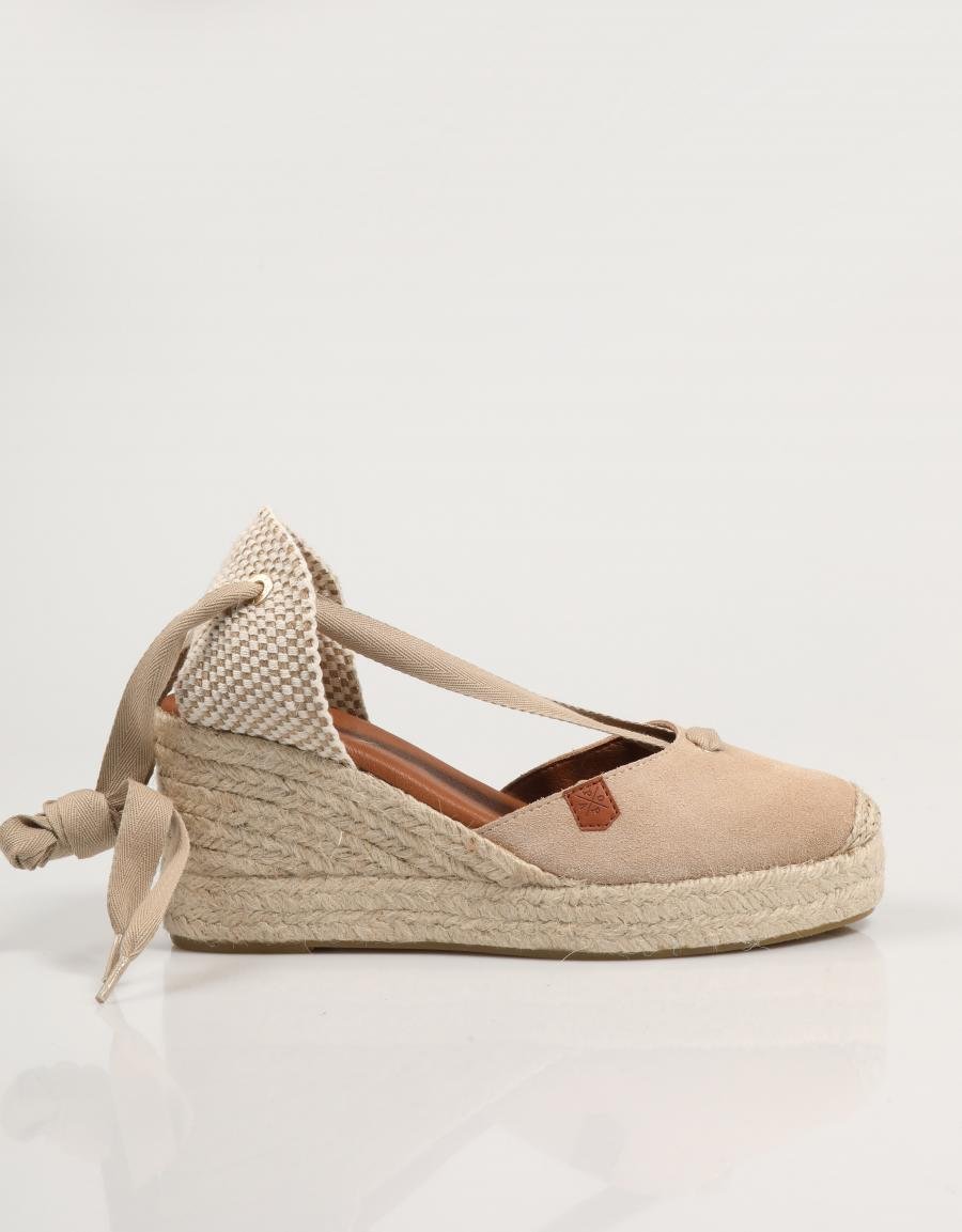 Sandalias pop Klorena serrage em cor bege