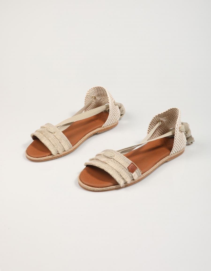 Sandalias pop Capri Flecs na cor bege