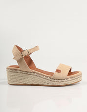 Sandales popante serraje en beige