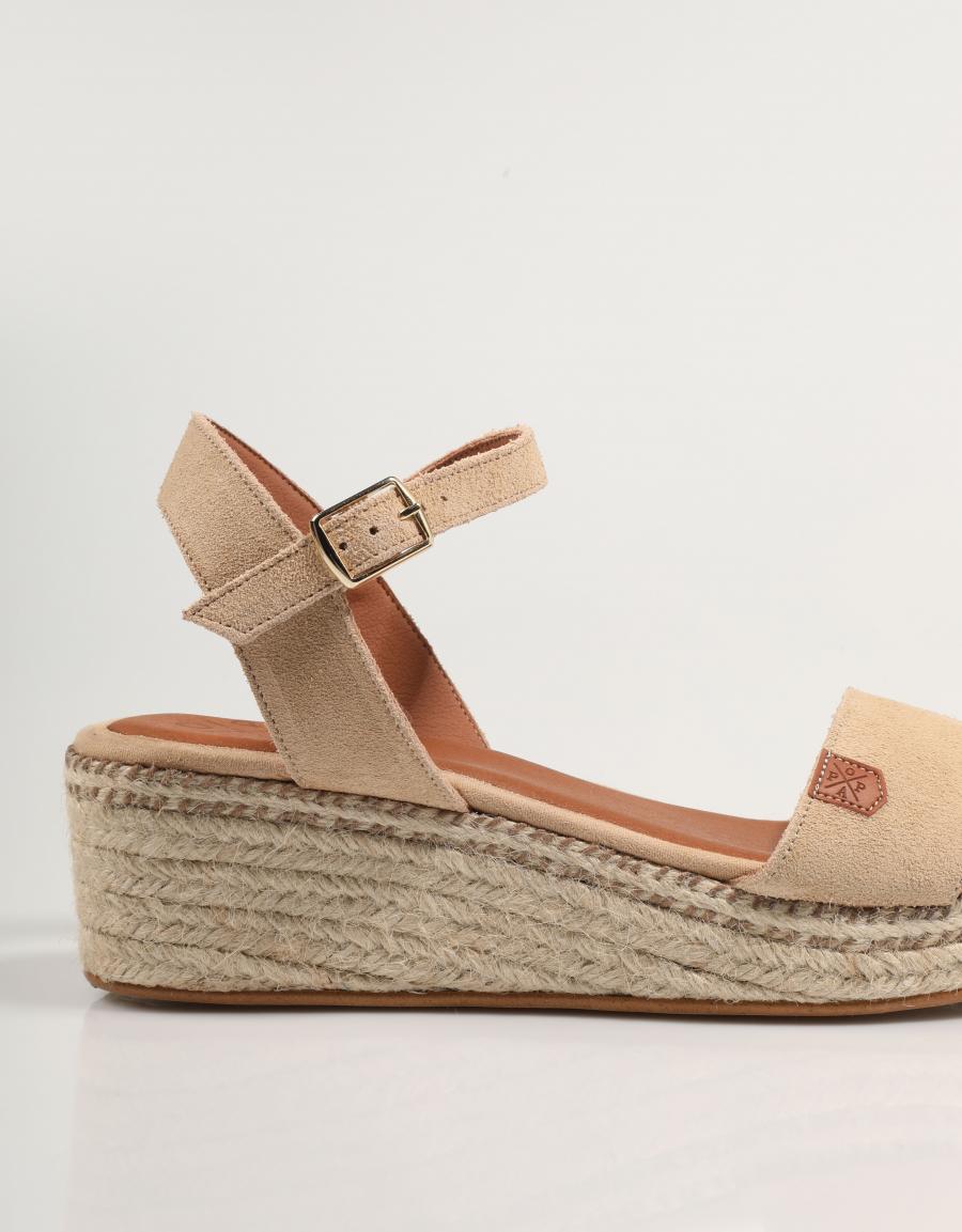 Sandales popante serraje en beige