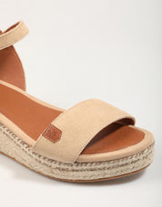 Sandales popante serraje en beige