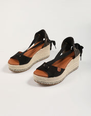 SANDALIAS POPA VALDES SERRAJE en color Negro