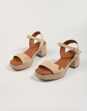 SANDALIAS POPA BELLE SERRAJE en color Beige