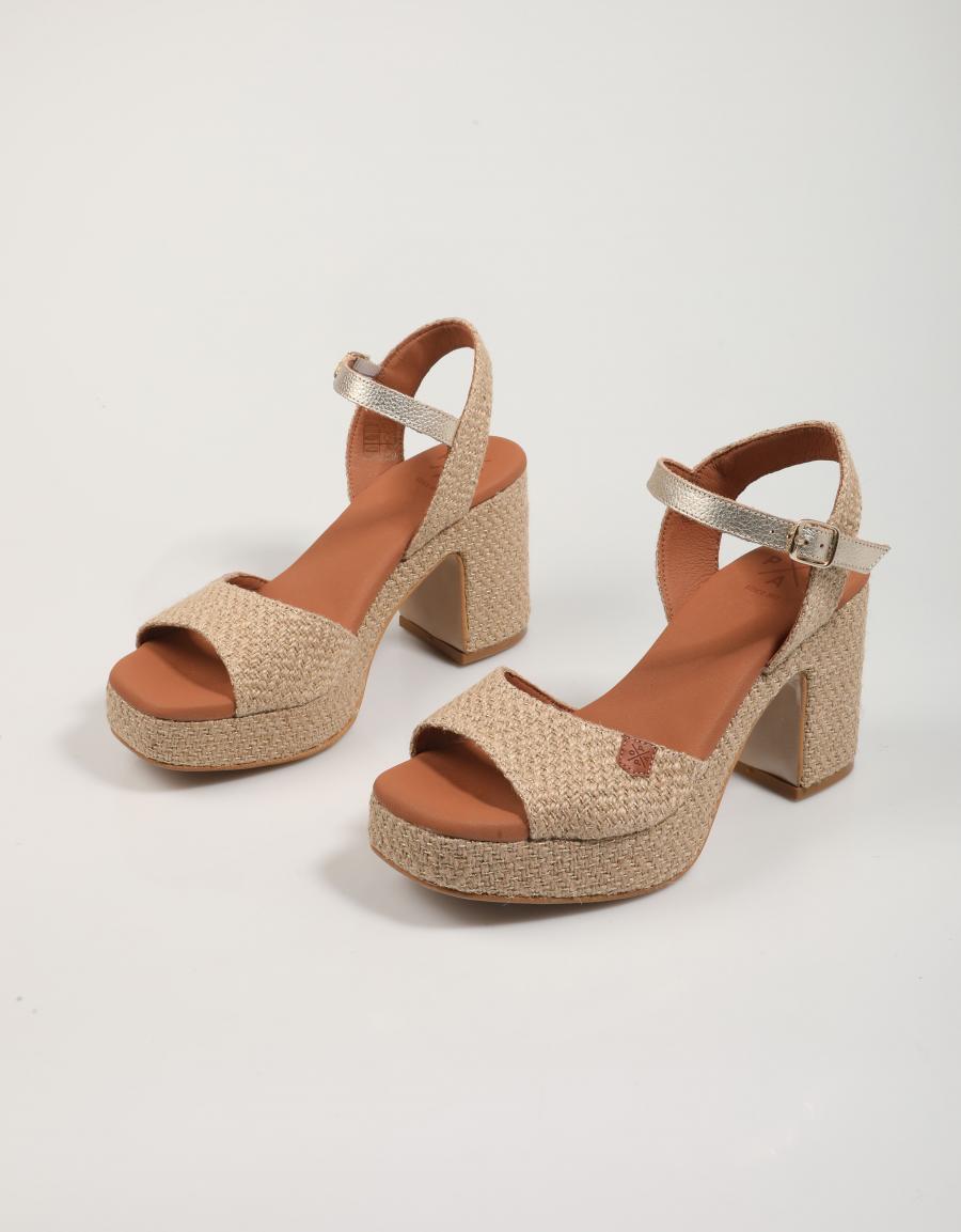 Sandalen Popa Marseille Faser in Beige