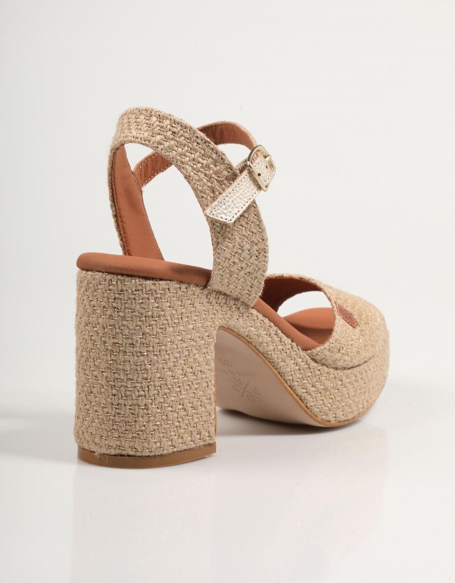 Sandalen Popa Marseille Faser in Beige