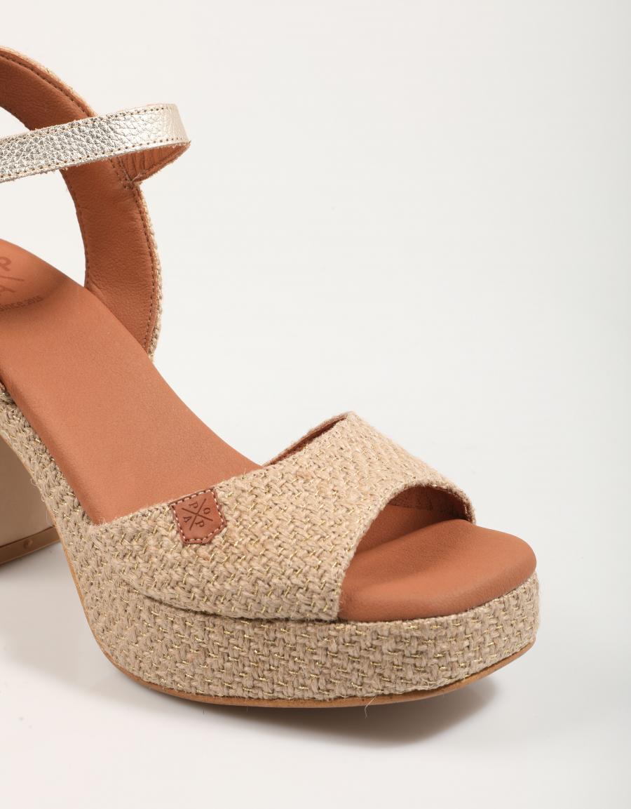 Sandalen Popa Marseille Faser in Beige