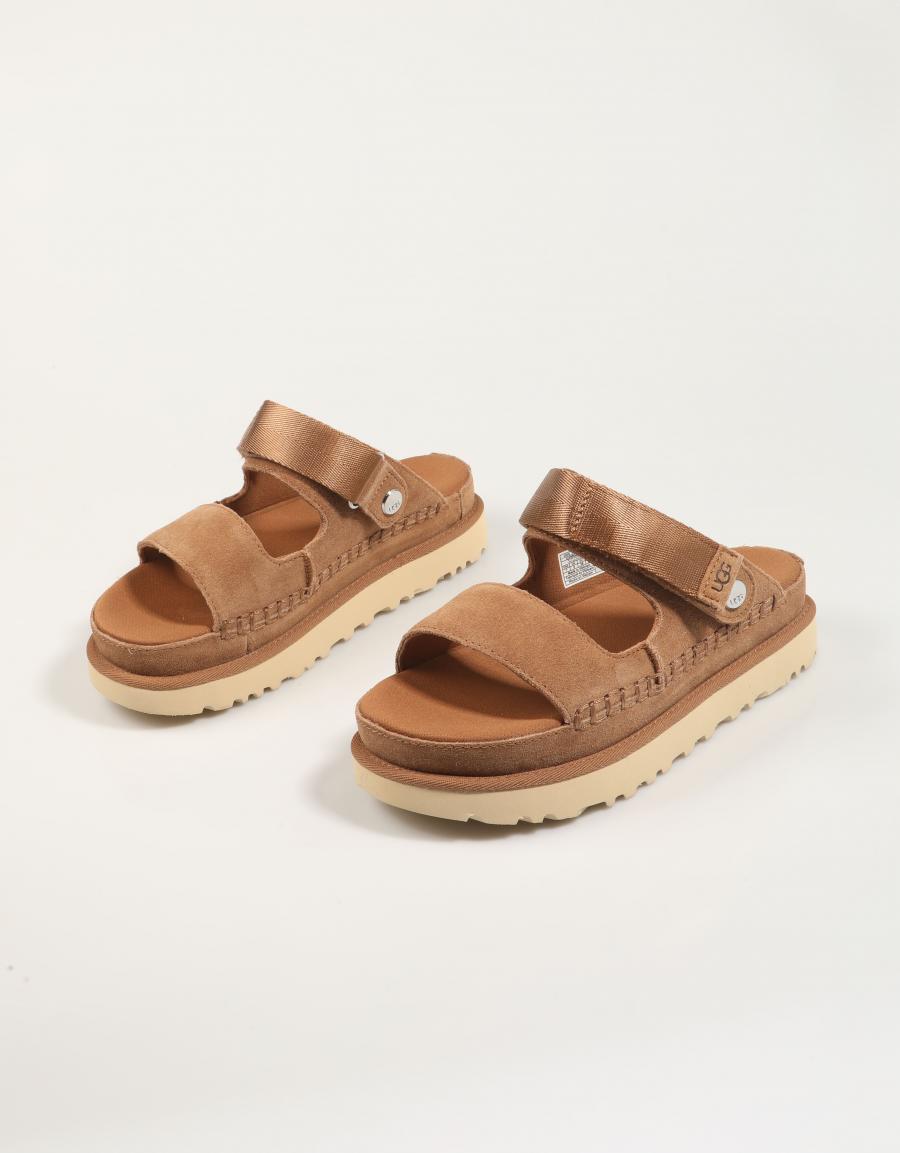 SANDALIAS UGG W GOLDENSTAR GLIDE en color Cuero