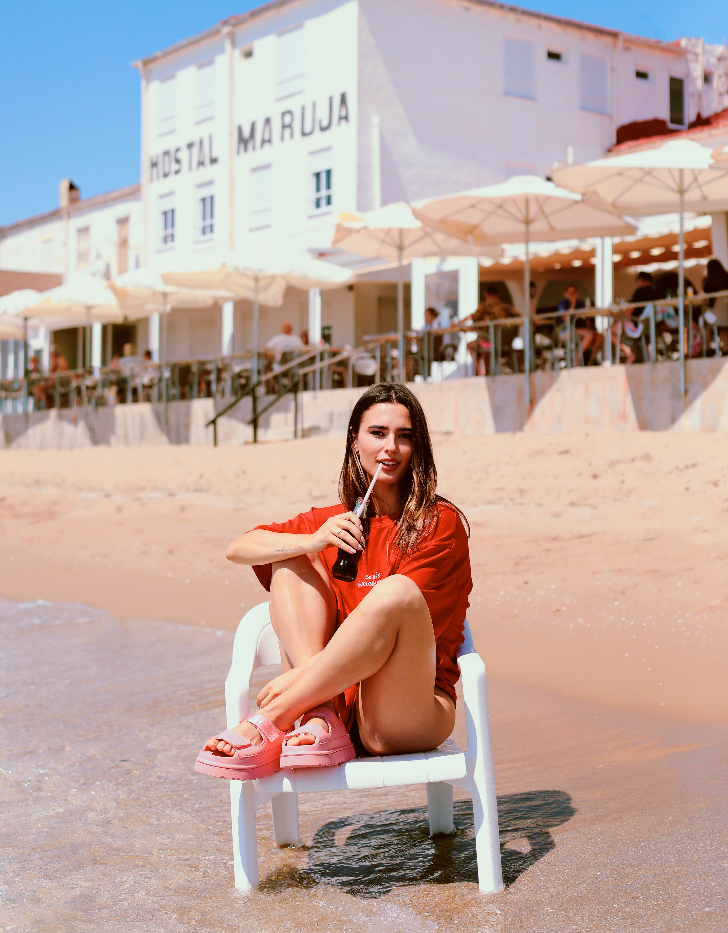 Sandalias ugg w Goldenglow en Rosa cor