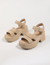 Sandalias Ugg W neue Höhen Knöchelgurt in Farbe Beige