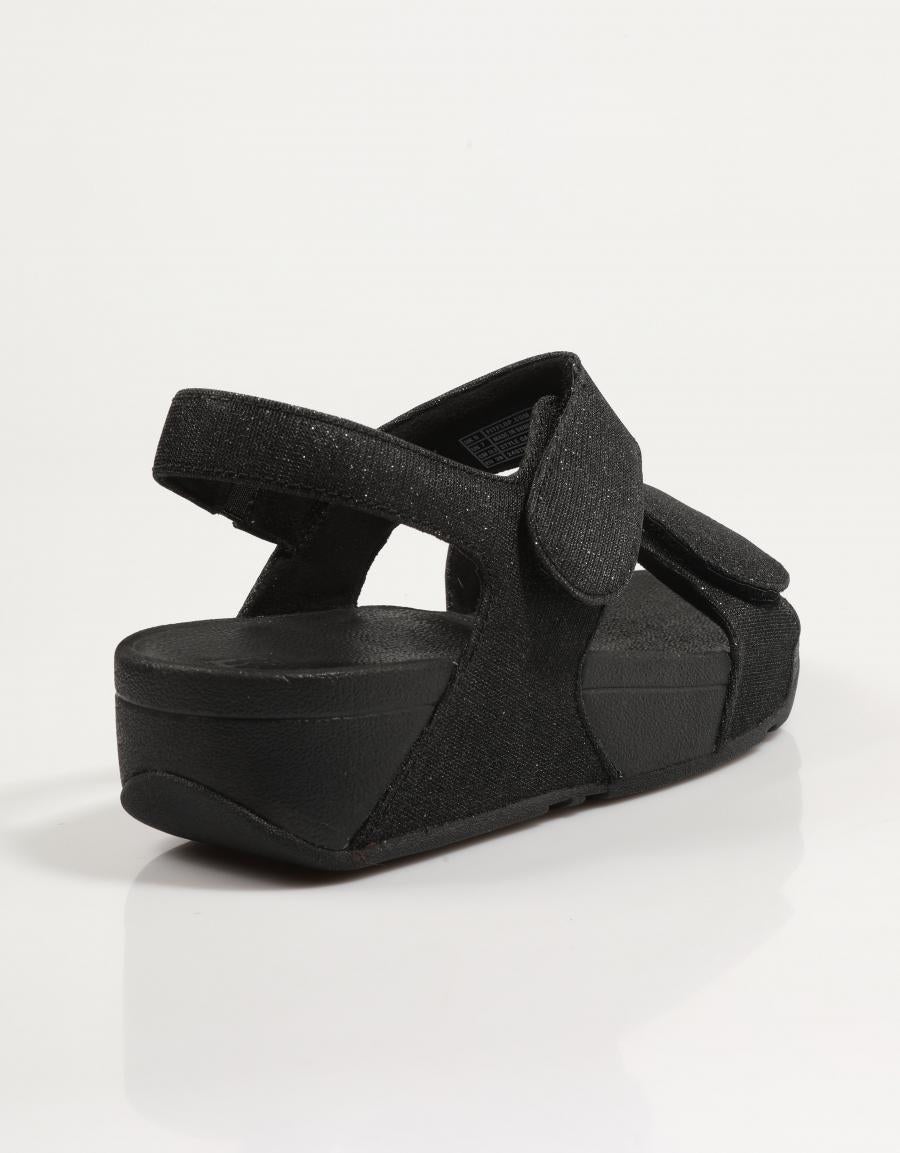 SANDALIAS FITFLOP W LULU ADJUSTABLE SHIMMERLUX BAC en color Negro