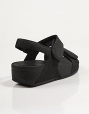 SANDALIAS FITFLOP W LULU ADJUSTABLE SHIMMERLUX BAC en color Negro