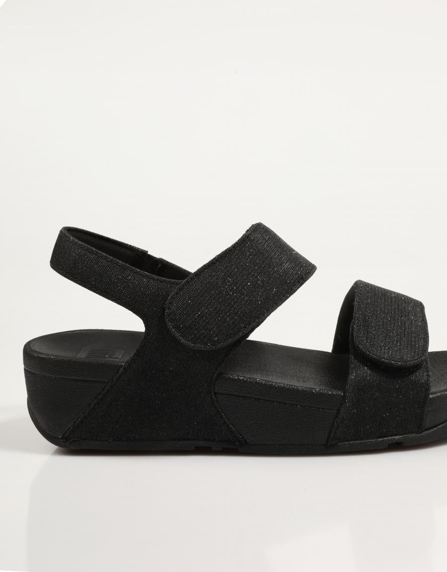 SANDALIAS FITFLOP W LULU ADJUSTABLE SHIMMERLUX BAC en color Negro