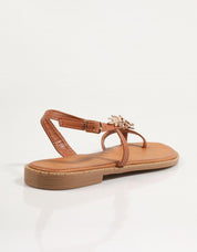 SANDALIAS EXE P4015 9 en color Cuero